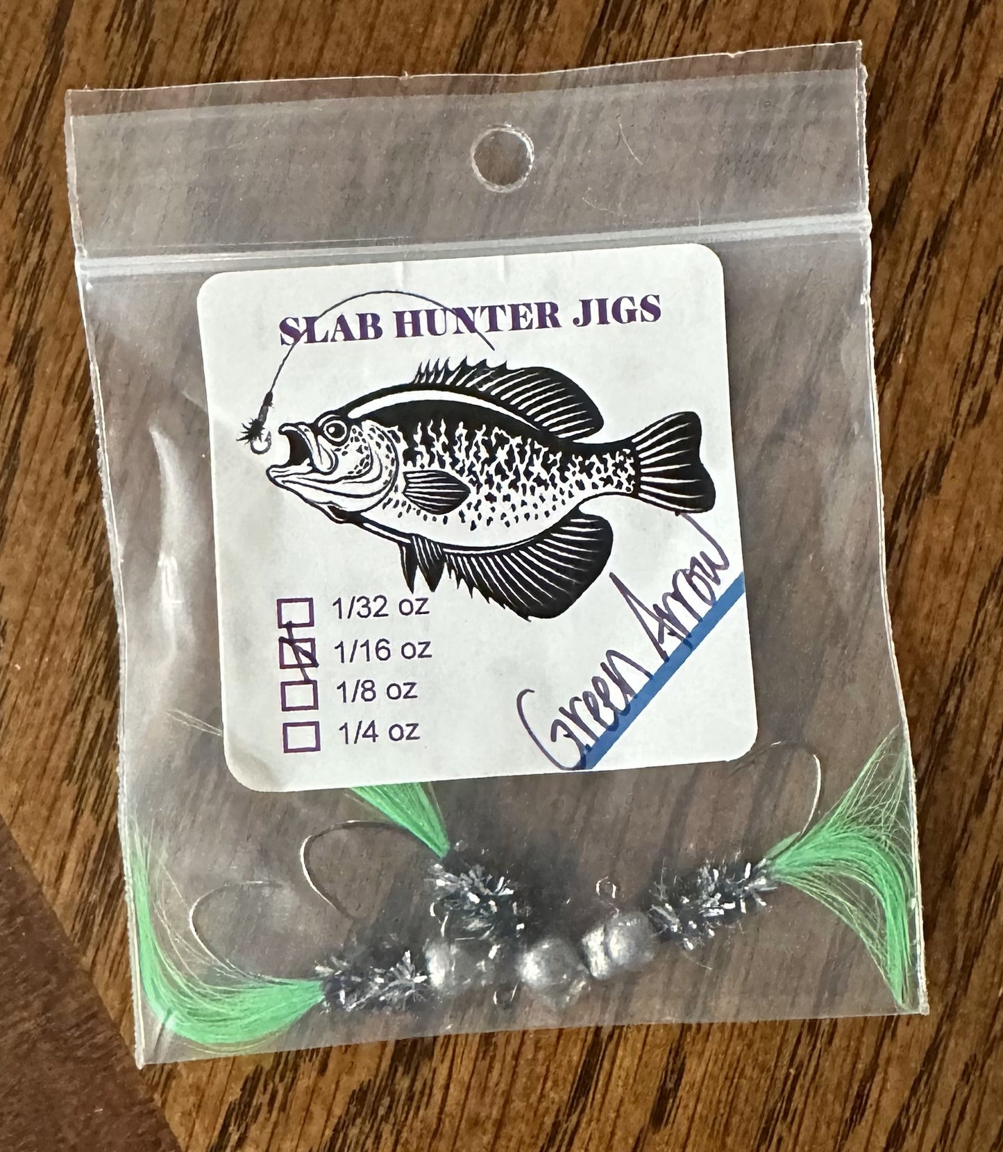 Custom Hand Tied Crappie - Green Arrow