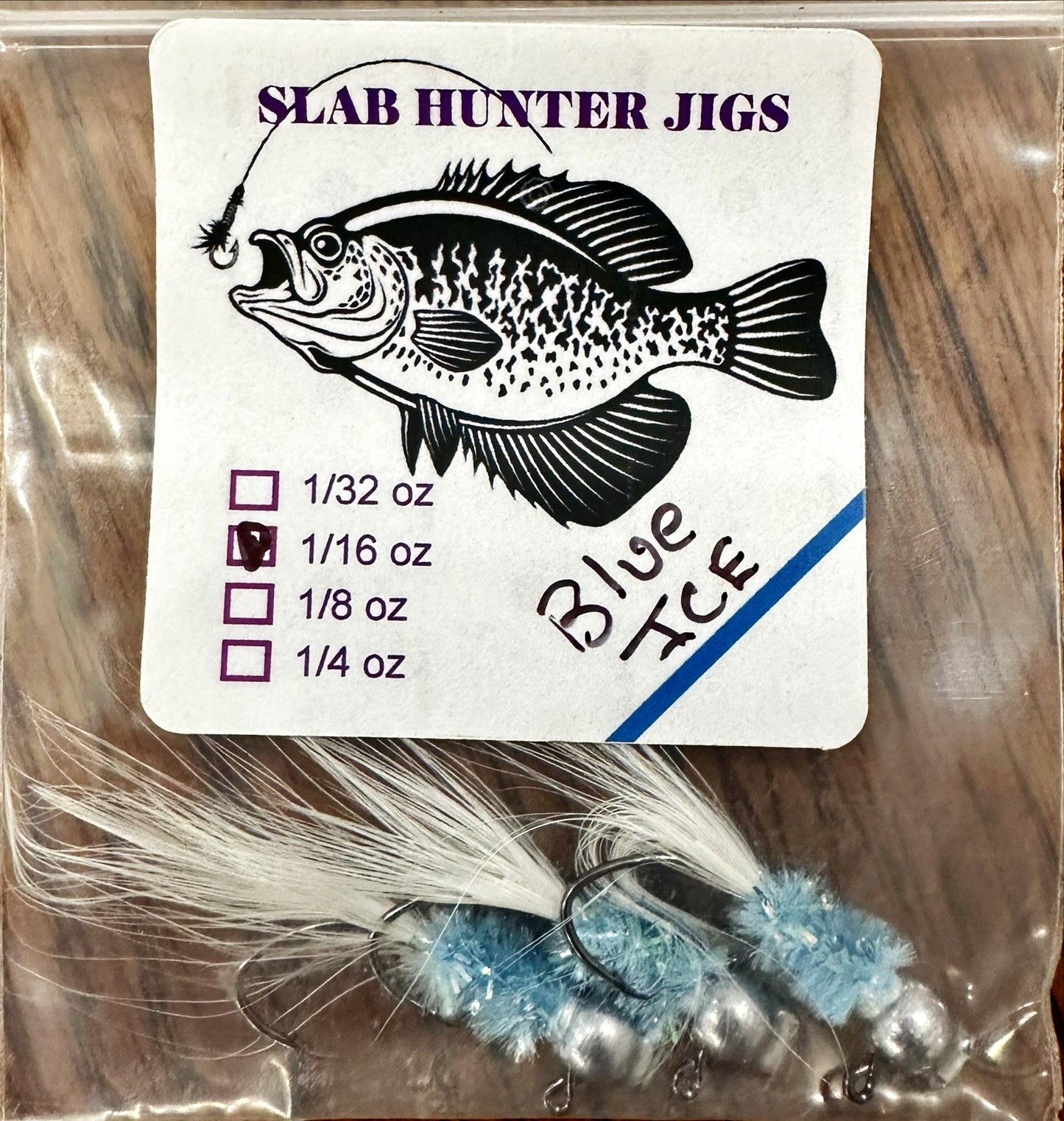 Custom Hand Tied Crappie  - Blue Ice