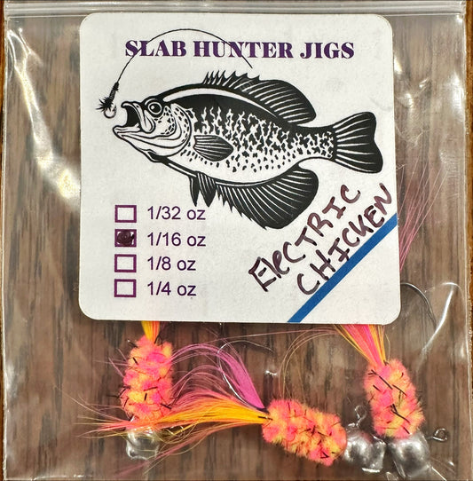 Custom Hand Tied Crappie  - Electric Chicken