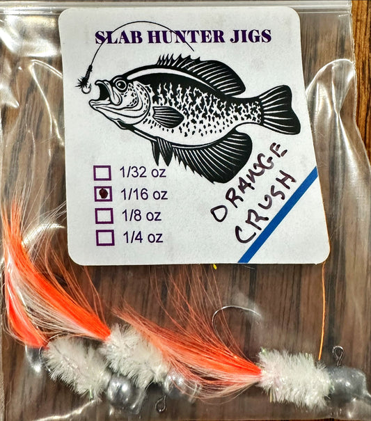 Custom Hand Tied Crappie  - Orange Crush