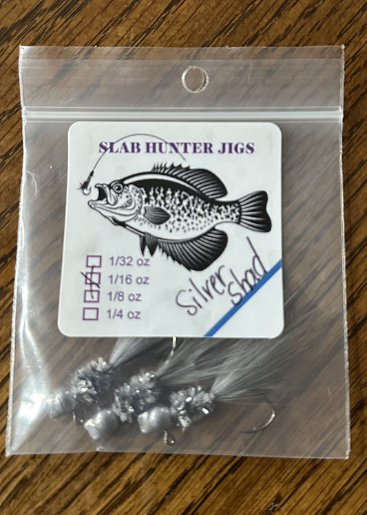 Custom Hand Tied Crappie  - Silver Shad